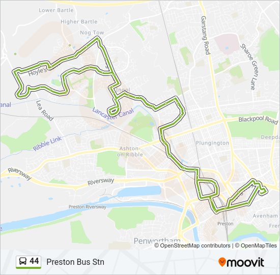 44 Bus Line Map