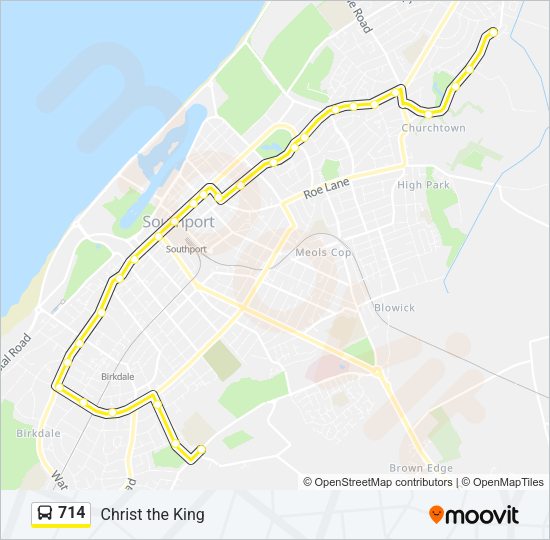 714 Bus Line Map