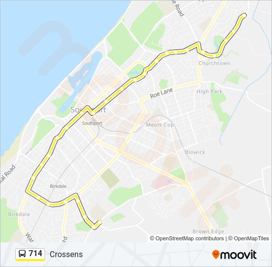 714 Bus Line Map