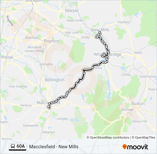 60A Bus Line Map
