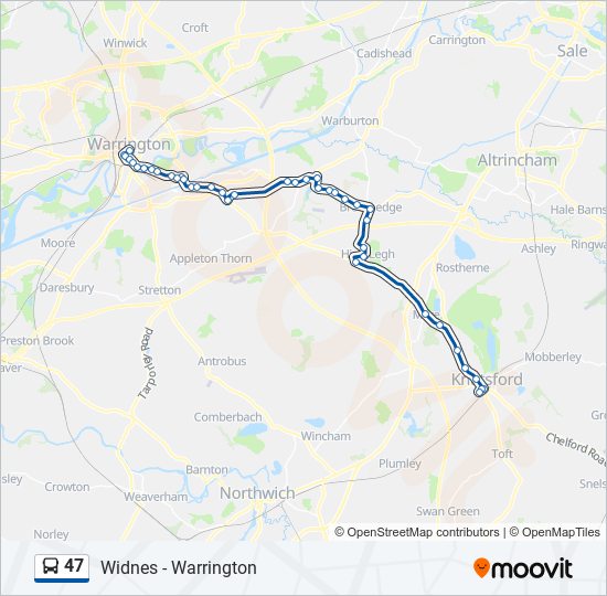 47 Route Schedules, Stops & Maps Knutsford (Updated)