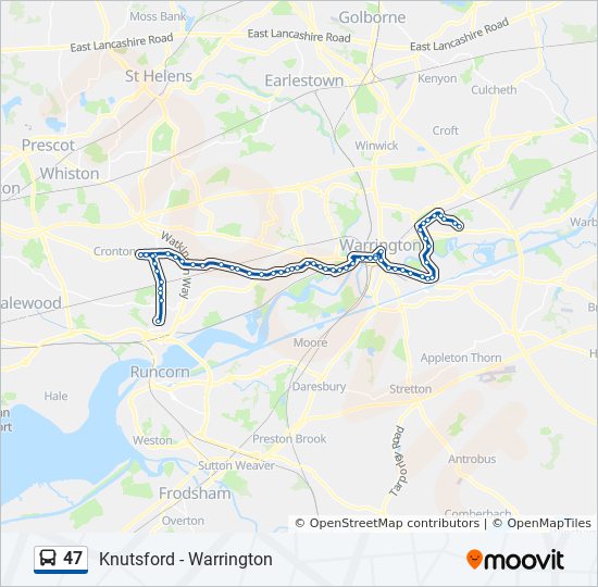 47 Bus Line Map