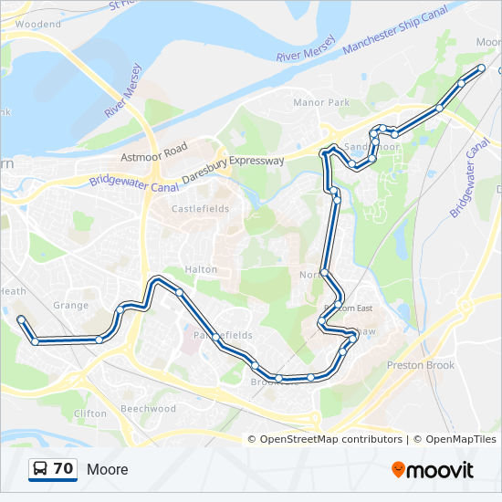 Bus 70 Route Map 70 Route: Schedules, Stops & Maps - Moore (Updated)