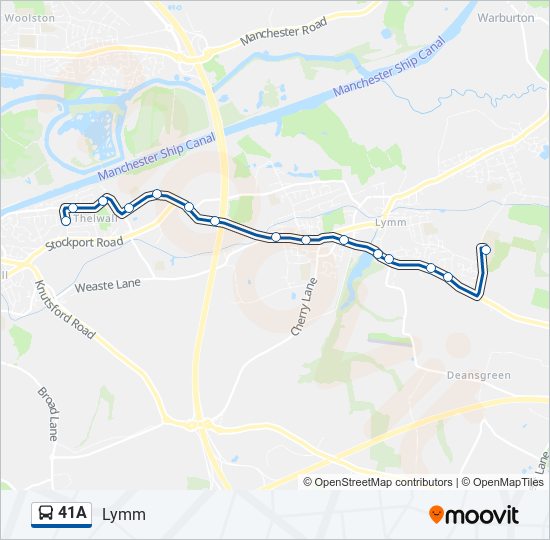 41a Route Schedules, Stops & Maps Lymm (Updated)