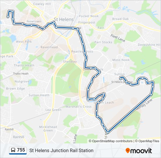 755 Bus Line Map