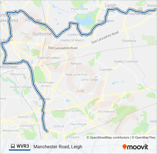 WVR3 Bus Line Map