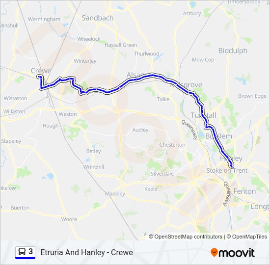 3 Bus Line Map