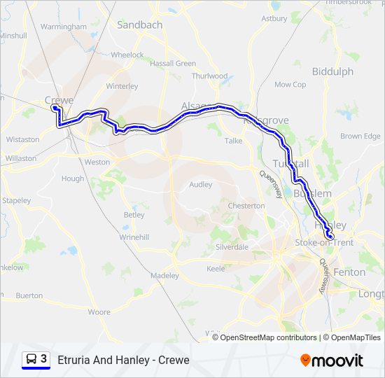 3 Bus Line Map