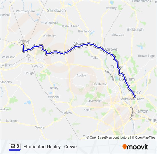 3 Route: Schedules, Stops & Maps - Hanley (Updated)