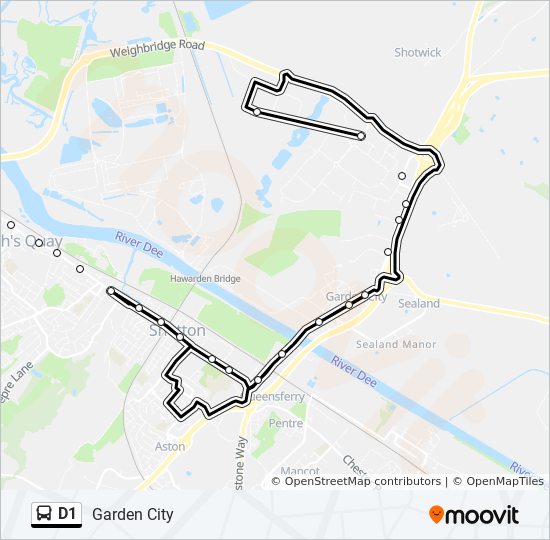 D1 Bus Line Map