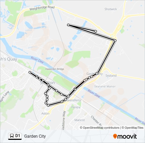 D1 Bus Line Map