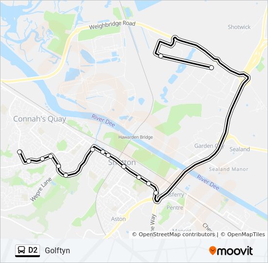 D2 Bus Line Map