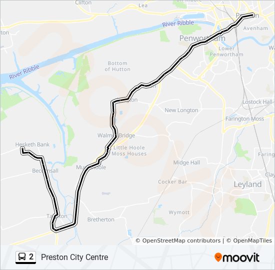 Preston City Centre Map 2 Route: Schedules, Stops & Maps - Preston City Centre (Updated)