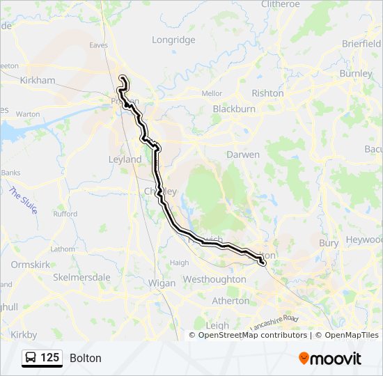 Bus 125 Route Map 125 Route: Schedules, Stops & Maps - Bolton (Updated)