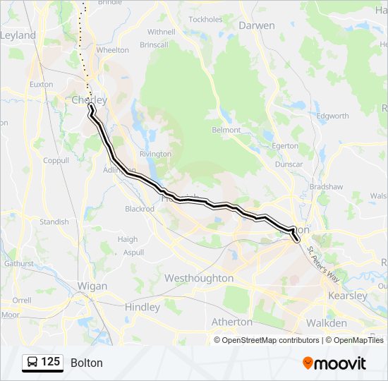 125 Route Schedules Stops Maps Bolton Updated 