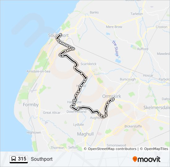 Bus 315 Route Map 315 Route: Schedules, Stops & Maps - Southport (Updated)