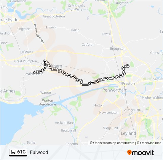 61c Route: Schedules, Stops & Maps - Fulwood (Updated) 61c Route: Schedules, Stops & Maps - Fulwood (Updated)
