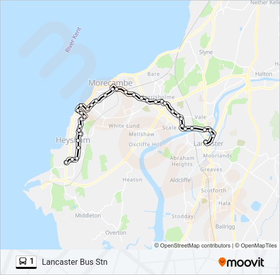 1 Bus Line Map