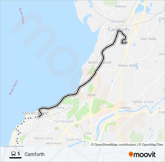 Rtc Bus Schedule 5 5 Route: Schedules, Stops & Maps - Carnforth (Updated)