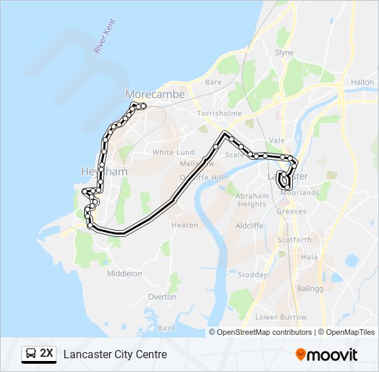 2x Route Schedules, Stops & Maps Lancaster City Centre (Updated)