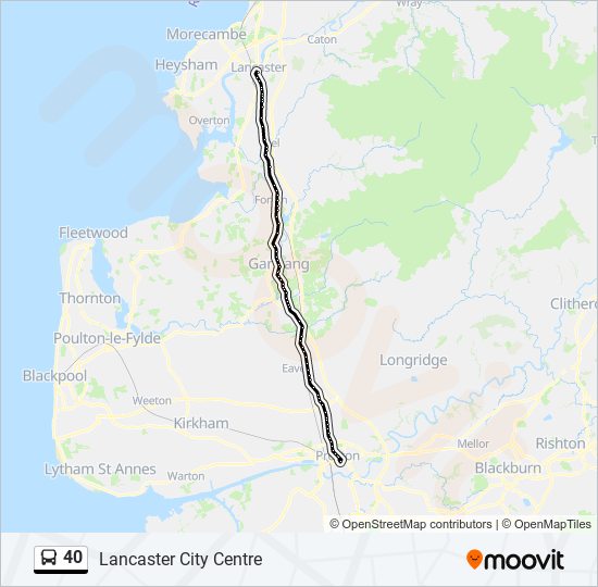 40 Route Schedules, Stops & Maps Lancaster City Centre (Updated)