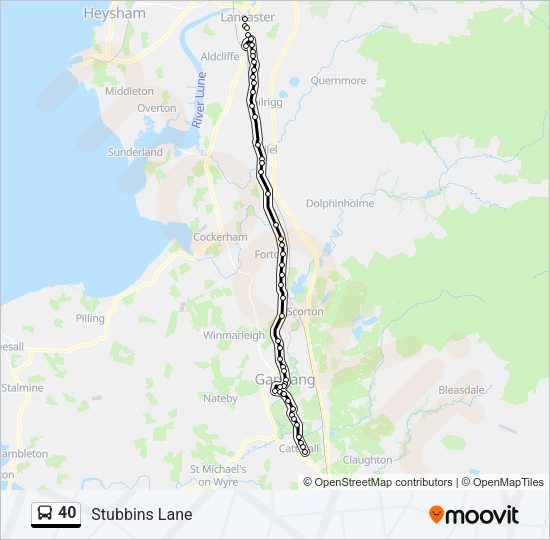 40 Bus Line Map