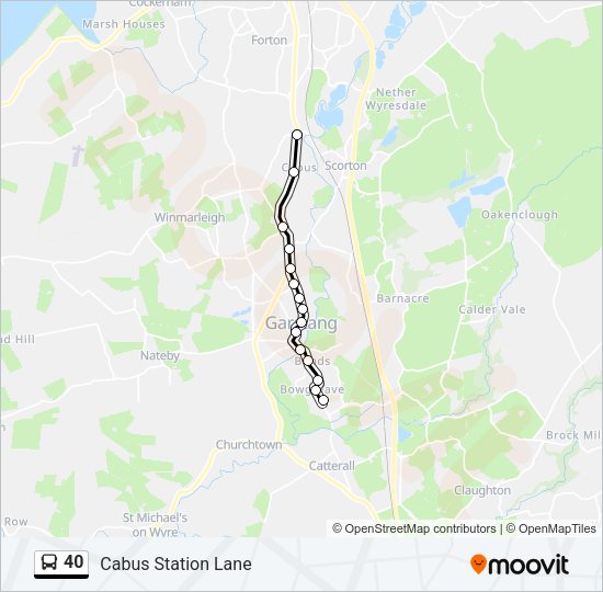 40 Bus Line Map
