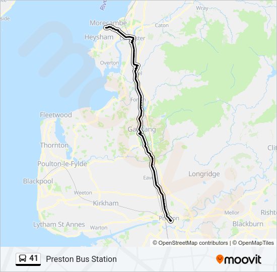 41 Bus Line Map