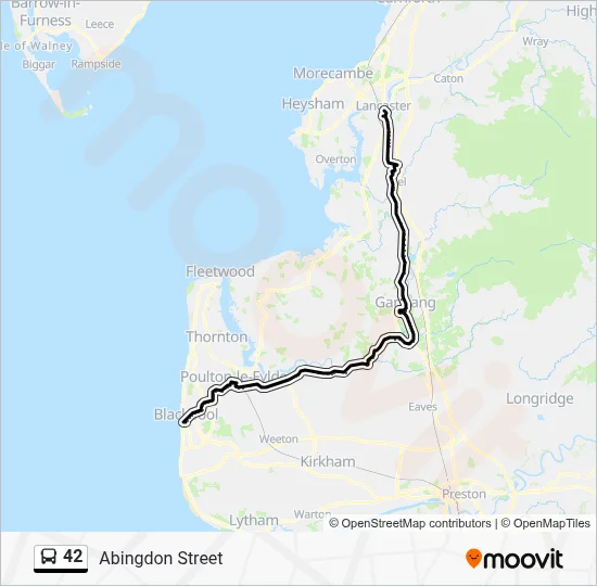 42 Route: Schedules, Stops & Maps - Abingdon Street (Updated)