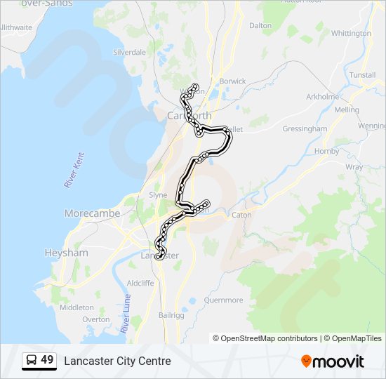 Lancaster City Centre Map 49 Route: Schedules, Stops & Maps - Lancaster City Centre (Updated)
