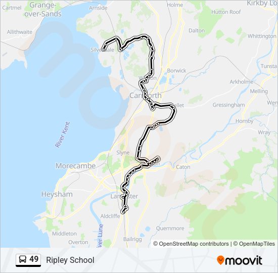49 Bus Line Map