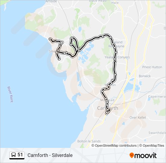 51 Bus Line Map