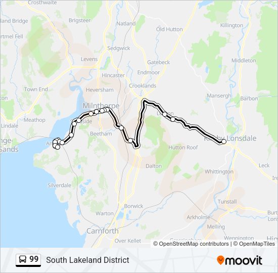 99 Bus Line Map