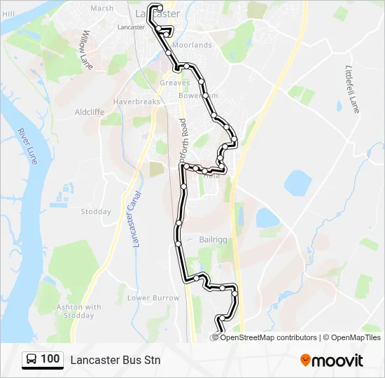 100 Route: Schedules, Stops & Maps - Lancaster Bus Stn (Updated)