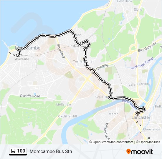 100 Bus Line Map