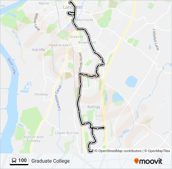 100 Bus Line Map