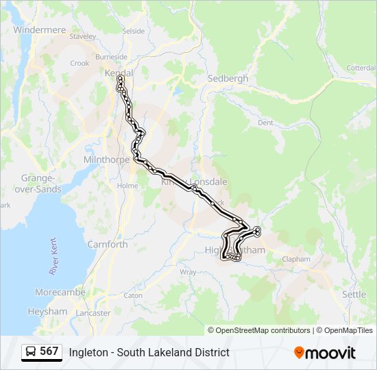567 Bus Line Map