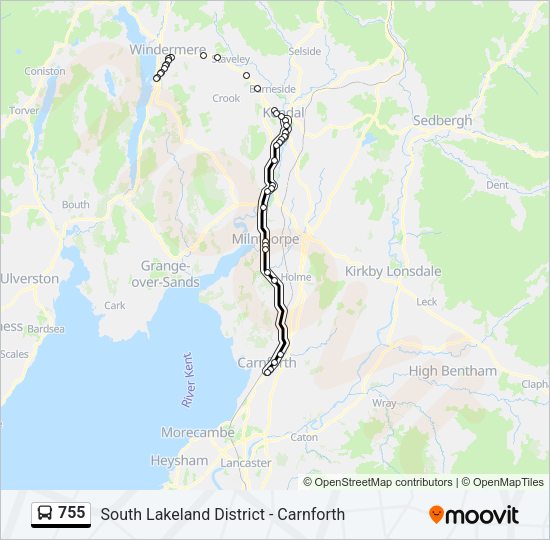 755 Bus Line Map