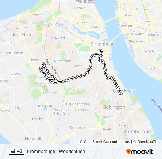 Bus 42 Route Map 42 Route: Schedules, Stops & Maps - New Ferry Park (Updated)