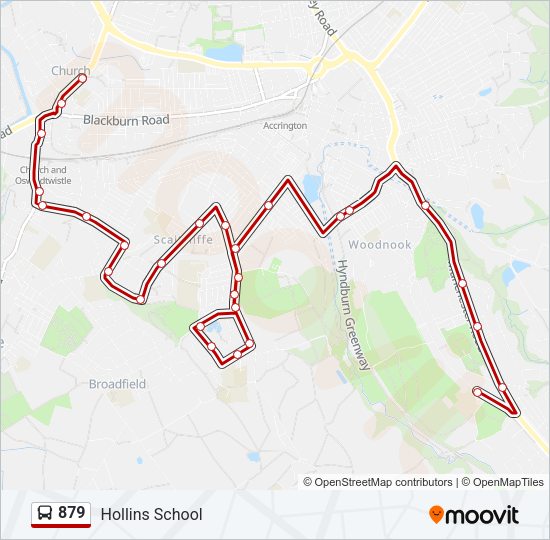 879 Bus Line Map