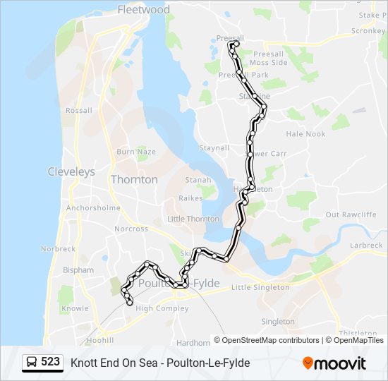 523 Bus Line Map