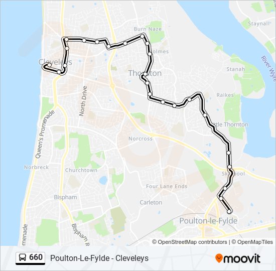 660 Bus Line Map