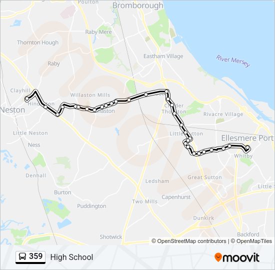 359 Bus Line Map