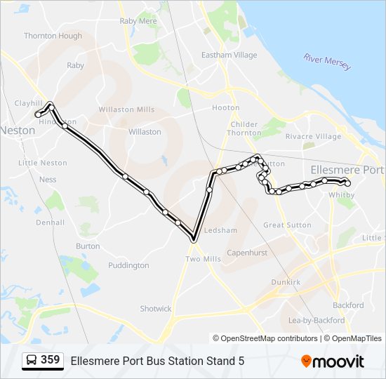 359 Bus Line Map