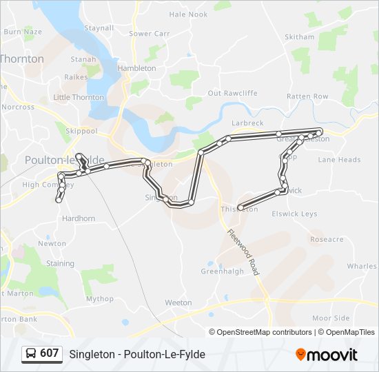 607 Bus Line Map