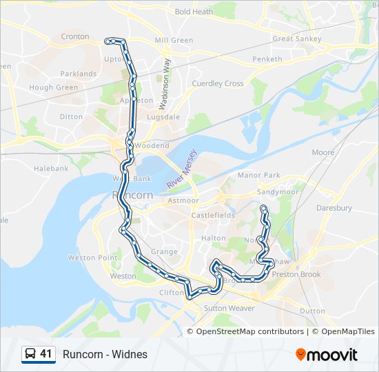 41 Bus Line Map