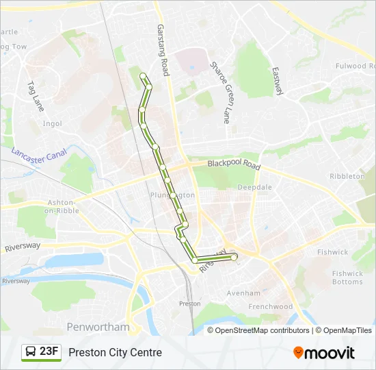 23F Bus Line Map