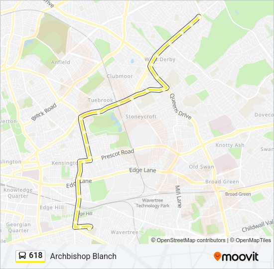 618 Bus Line Map