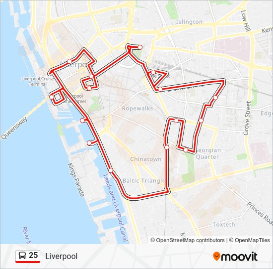 25 Route: Schedules, Stops & Maps - Liverpool (Updated)