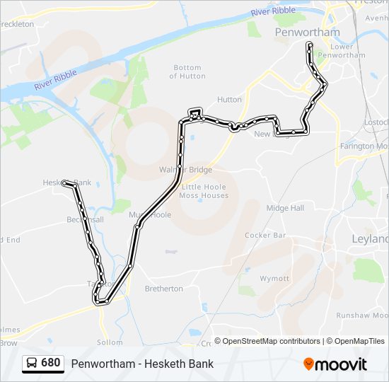 680 bus Line Map